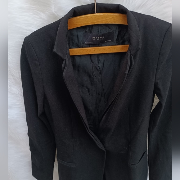 Zara Basic Black Trench Coat - Picture 6 of 10